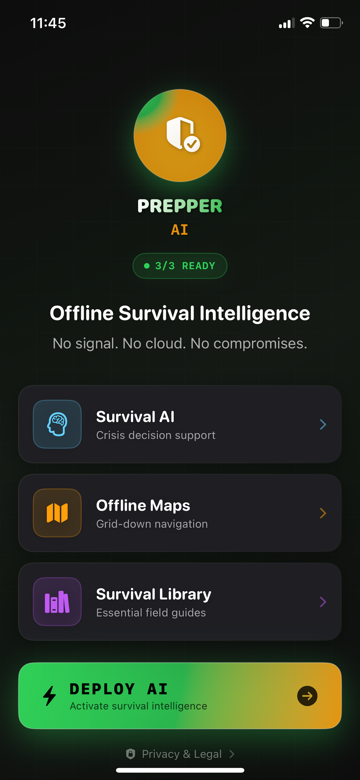 Prepper AI Dashboard